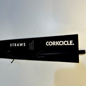 Corkcicle Reusable Stainless Steel Tumbler Straw in Gunmetal